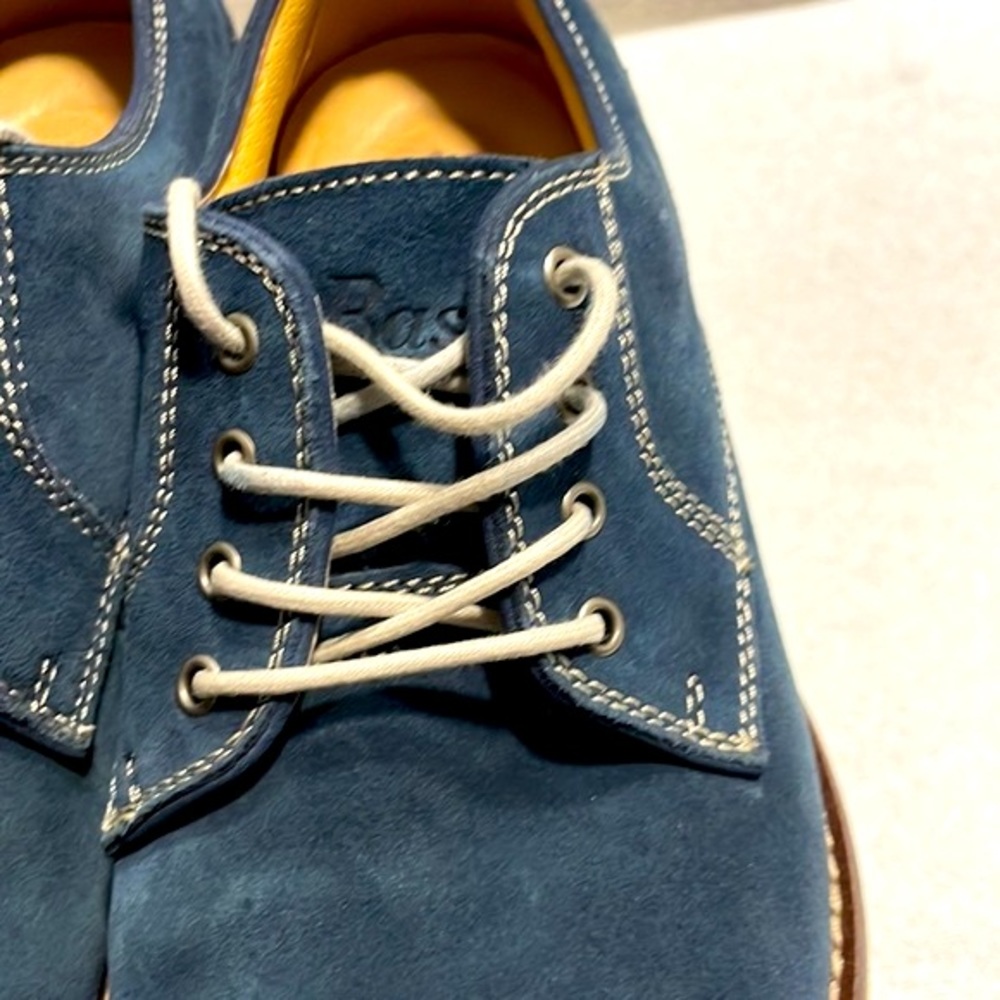 SOLD!!! G.H. Bass & Co. Genuine Suede Blue Oxford Shoes. Size 9M - Picture 4 of 8